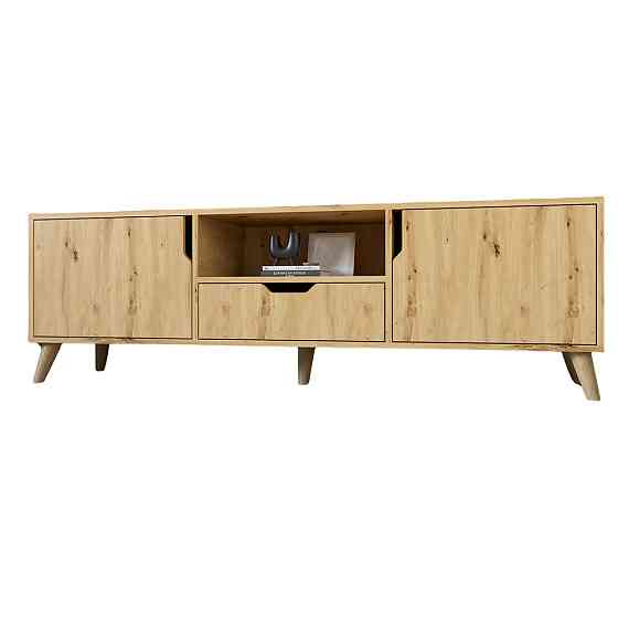 Тумба под телевизор с ножками в цвете Орех светлый М-ЗОН Борн 1600 Дуб Артизан (MZN-031085) Львов