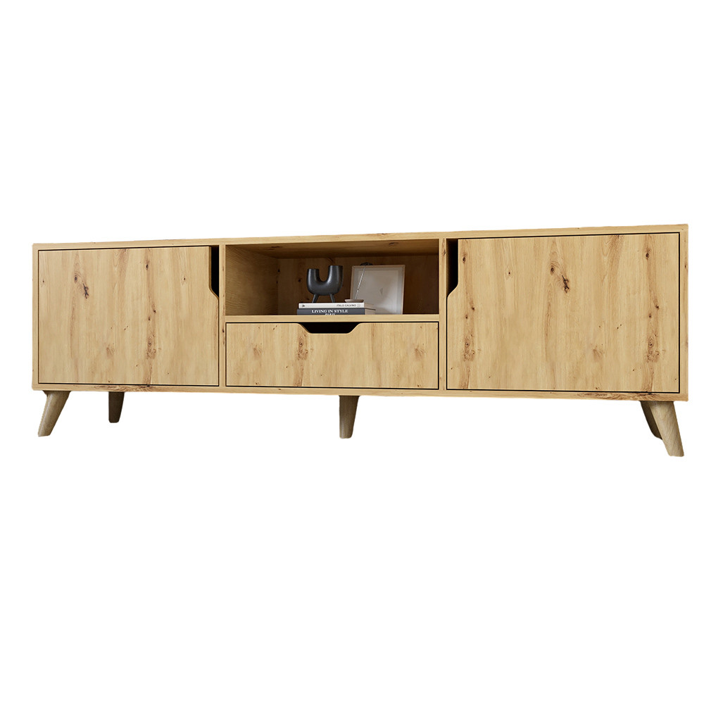 Тумба під телевізор з ніжками в кольорі Горіх світлий М-ЗОН Борн 1600 Дуб Артизан (MZN-031085) Львів - фото 2