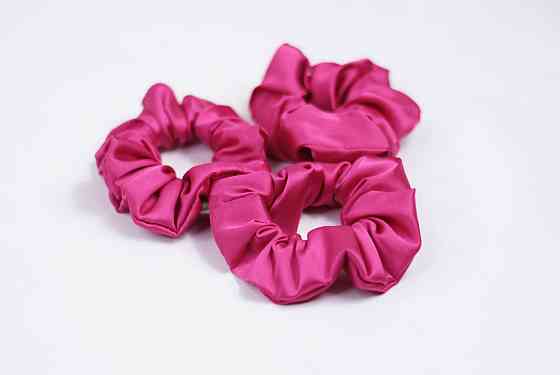 Гумка для волосся шовкова Малиновий Харків