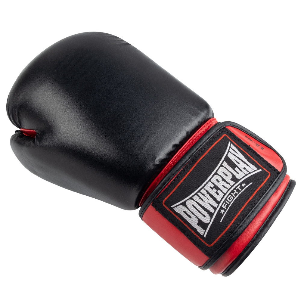 Боксерські рукавиці PowerPlay 3004 Classic Чорно-Червоні 14 унцій Кам'янське - фото 4