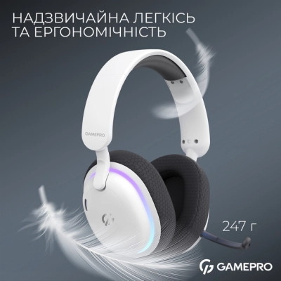 Навушники GamePro Asgard Bragi 7.1 RGB Tri-Mod White (HSW250W) Вінниця - фото 12