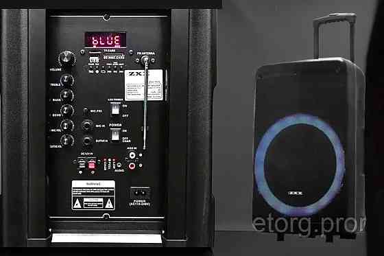 Акустична переносна колонка ZXX-7878 60Вт 15" 72х42х35см USB/SD/FM/BT/TWS/2MIC/ДК Київ