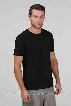 Футболка базова Ray Premium Fit чоловіча чорна (U0102-Black) Київ