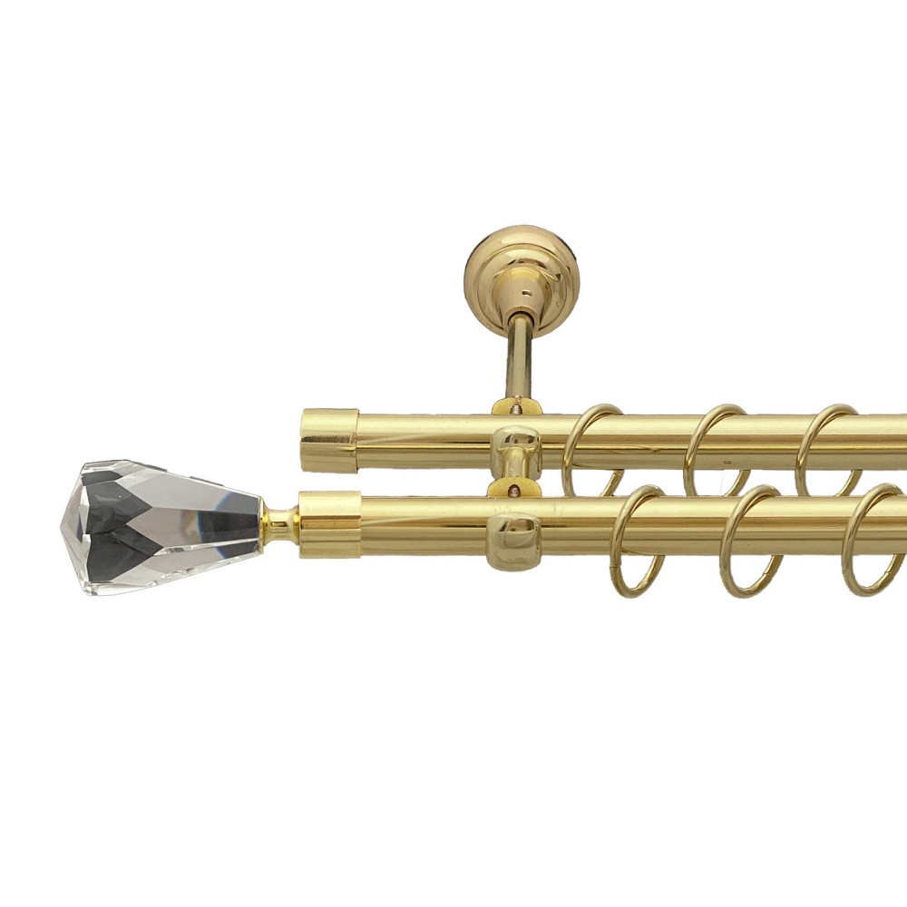 Карниз Orvit Лучетта металевий дворядний відкритий Золото 19\19 мм 200 см (00-00013131) Львів - фото 1