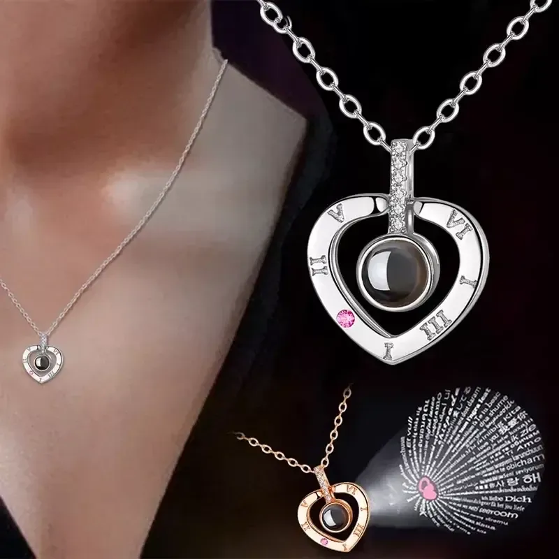 Кулон подвеска с проекцией I love you Я тебя люблю на 100 языках мира в форме сердца Коломия - фото 7