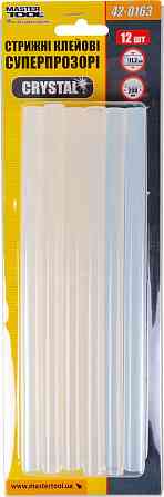 Стрижні клейові MASTERTOOL CRYSTAL 11.2х200 мм 12 шт суперпрозорі 42-0163 Коломыя