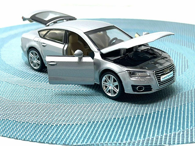 Машина металева Автопром Audi A7 Sportback світло звук відчиняються двері 1:32 Сіра (68319) Чернігів - фото 10
