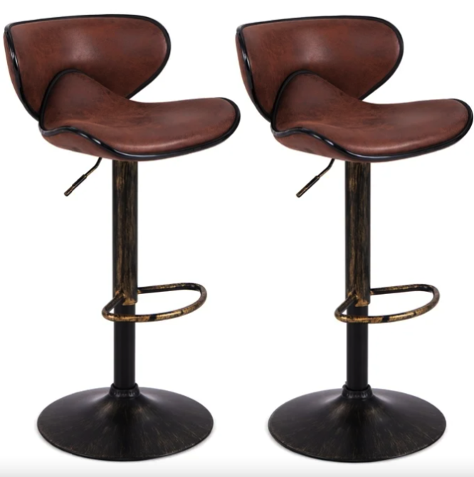 Комплект барних стільців Costway Dan зі спинкою в стилі Loft Київ - фото 2