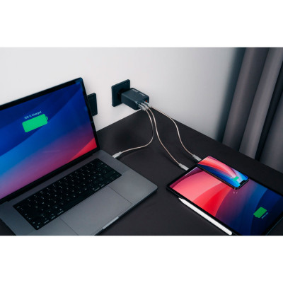 Зарядное устройство Verbatim GaN 200 W 4 ports (2xUSB-C-100 W,USB-C-65 W /USB-A -3.0) (32204) Винница - изображение 7