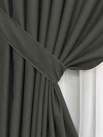 Комплект готовых штор VR-Textil Блэкаут Midnight № 1400ш Темно-серый 200х290 см 2 шт (32-473) Киев
