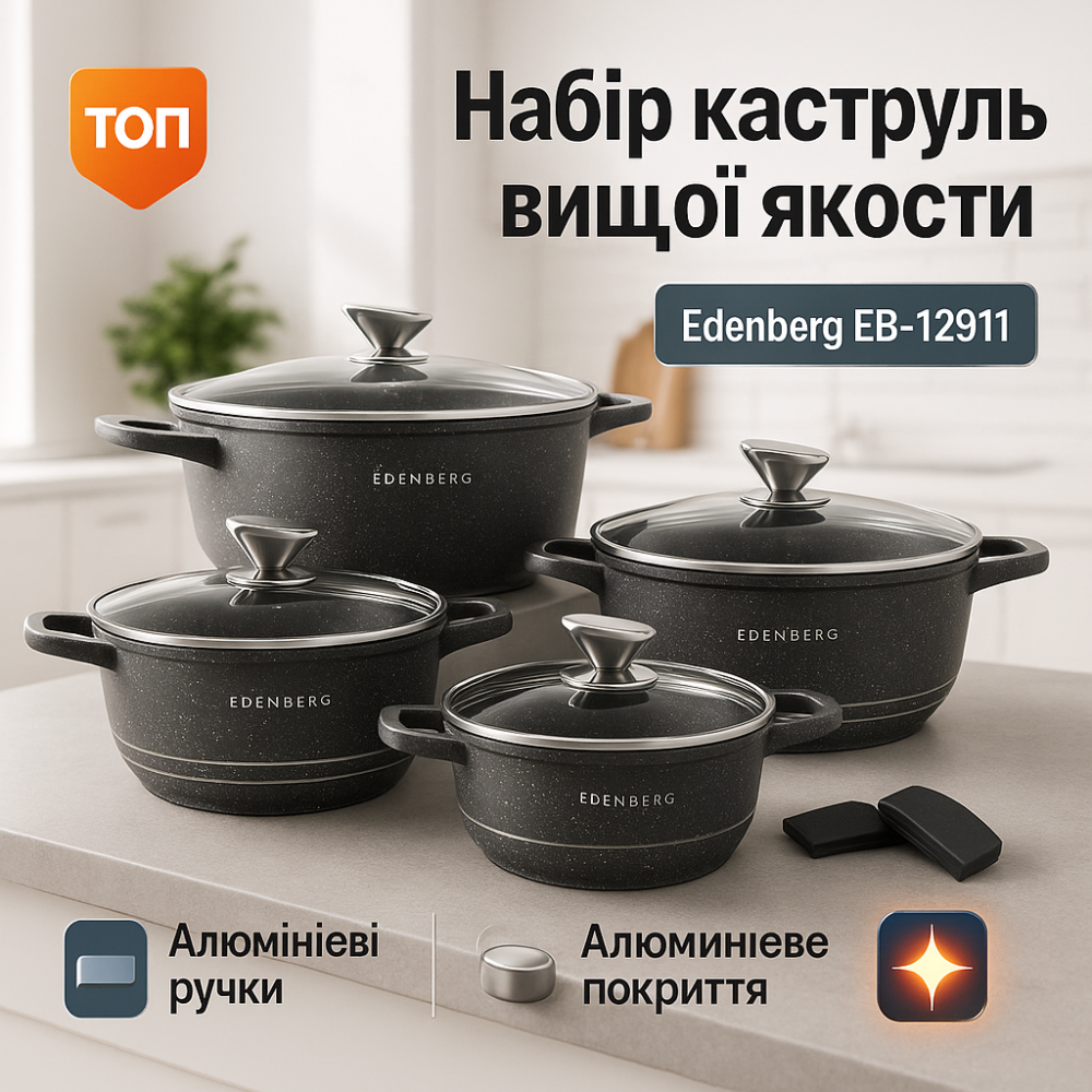 Хорошие кастрюли, Набор кастрюль для электроплиты, Набор посуды для дома больших кастрюль YV-63 Львов - изображение 10