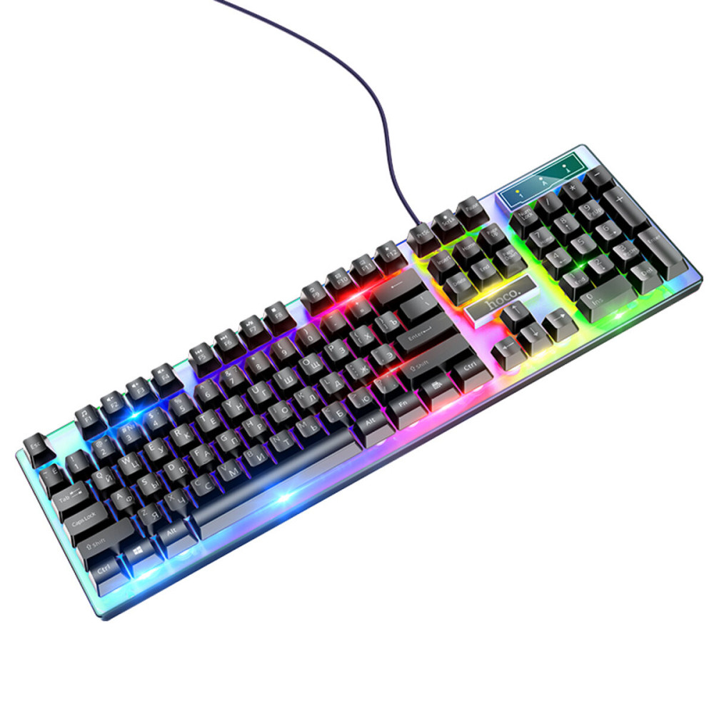 Миша + клавіатура HOCO GM18 Luminous gaming keyboard and mouse set Black Київ - фото 3