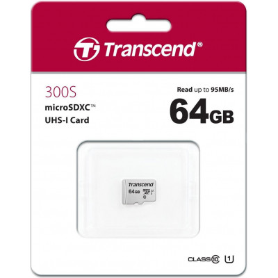 Карта памяти Transcend 64GB microSDXC class 10 UHS-I U1 (TS64GUSD300S) Винница - изображение 2
