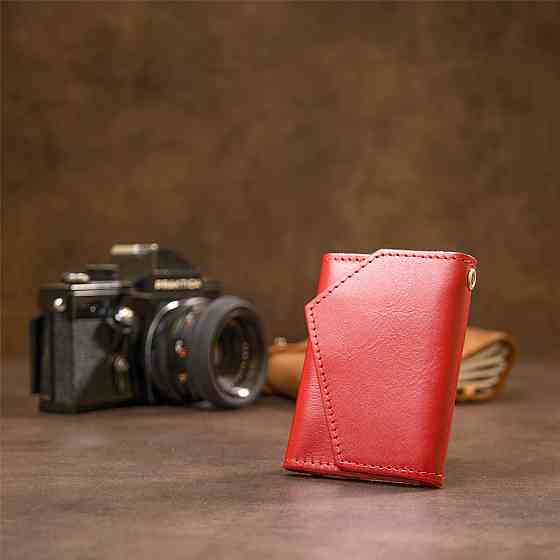 Шкіряна компактна ключниця GRANDE PELLE 11395 Червоний Київ