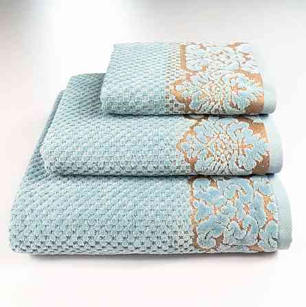 Комплект махровых полотенец 3шт 40x70см, 50x90см, 70x140см Damask Премиум качества Жаккардовое с вел Сумы