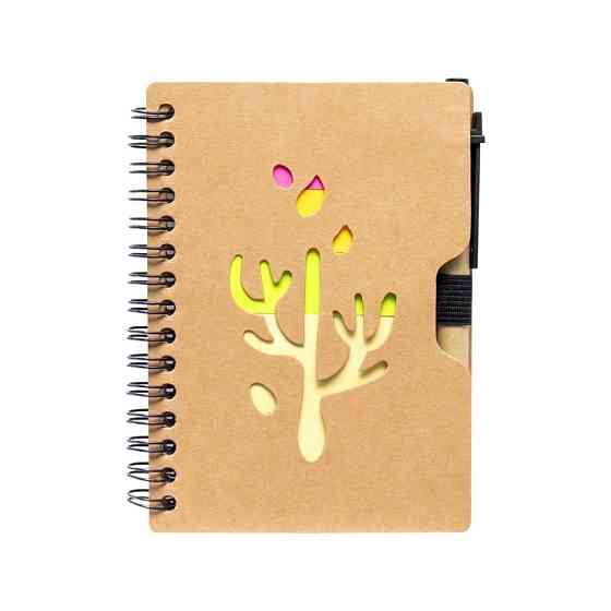 Блокнот А6 на спирали JX010 с набором стикеров и ручкой Винница