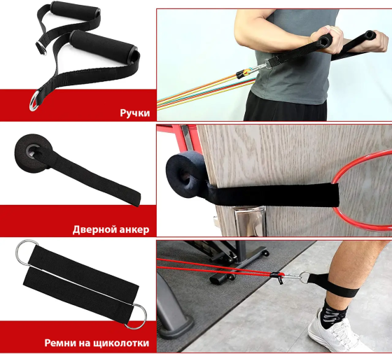 Набор резинок с эспандерами 5 жгутов + чехол Киев