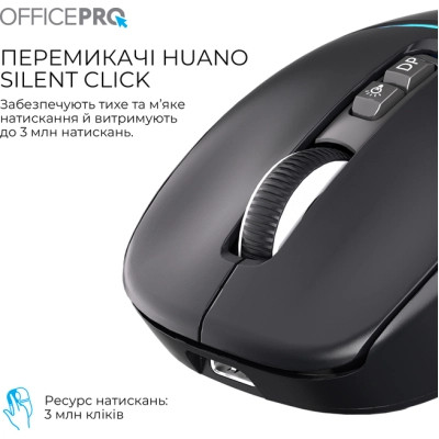 Мишка OfficePro M468B Wireless/Bluetooth Black (M468B) Вінниця - фото 4