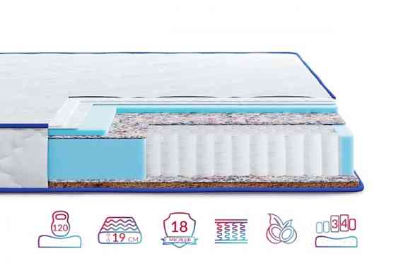 Ортопедичний пружинний матрац Largo Pocket CocosNEW /Ларго Покет Кокос ТМ Highfoam 180х190 Харків