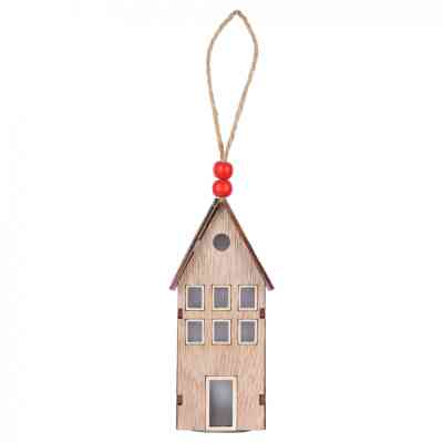 Прикраса декоративна YES! Fun Будиночок 13 см Дерево LED (975068) Вінниця