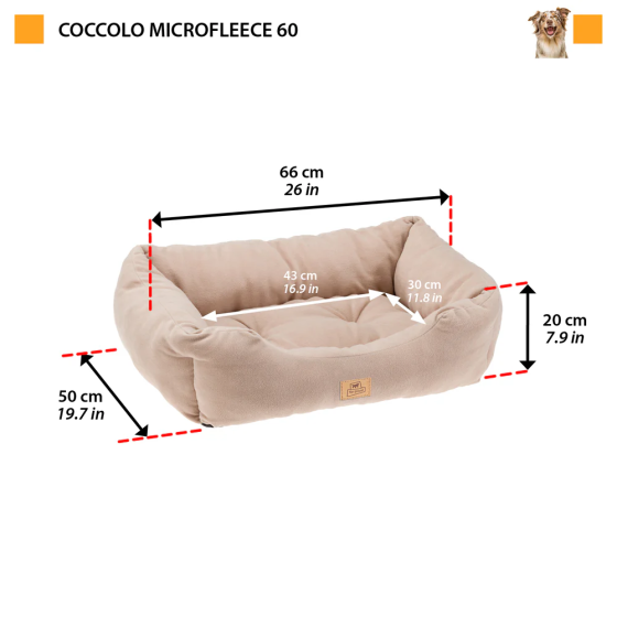 Лежанка — софа для собак і кішок Ferplast Coccolo Microfleece (Ферпласт Кокколо Мікрофліс) Запоріжжя