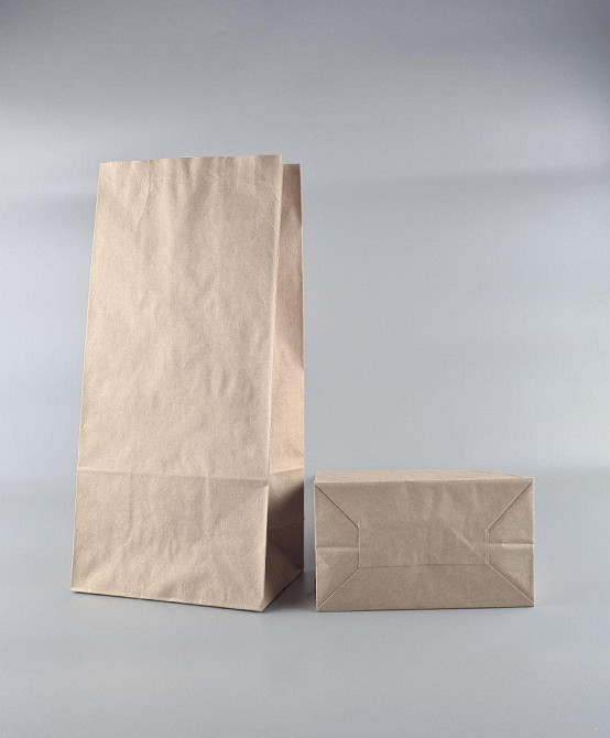 Пакет паперовий 41*19*11,5 см двошаровий коричневий з дном уп. 25 шт. Харків - фото 1