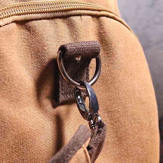 Удобная дорожная сумка из плотного текстиля 21239 Vintage Коричневая Киев