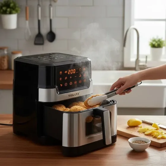 Аерофритурниця SK-10057 8 л з таймером та регулюванням температури 80–200°C для здорової їжї Одеса