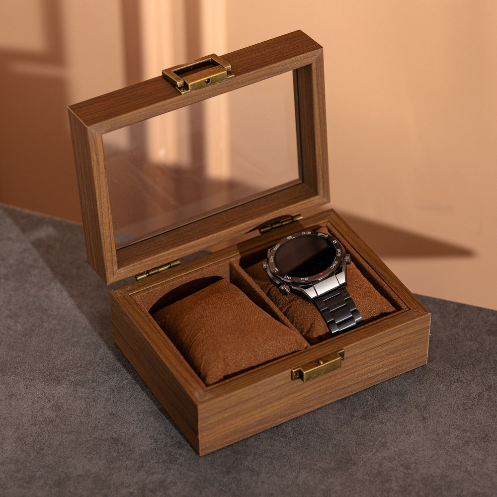 Дерев'яна скринька для наручного годинника 16.5×12×7.5 см на 2 відсіки HP-5-10 Коломыя - изображение 6