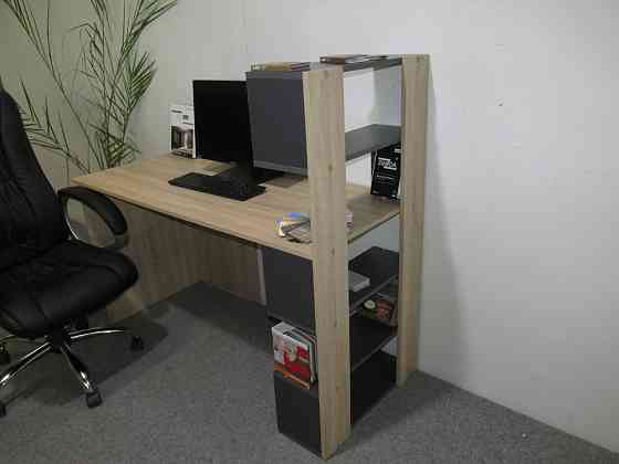 Cтіл комп'ютерний з полицями М-ЗОН Джеко 1416P правий Сонома/Антрацит (MZN-031030) Львів