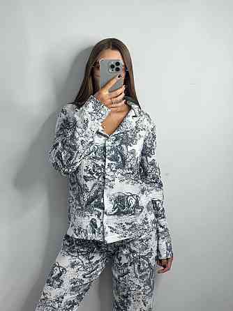 Женский комплект из натуральной ткани Диор черный, Молочный, M-L Харьков