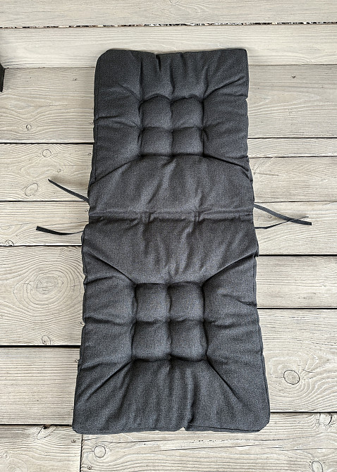 Подушка для стільців (50x120х8 см) подвійна Decorator Мальмо колір графітовий 84-149 Київ - фото 2