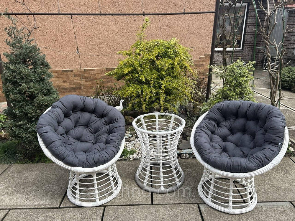 Меблі ротангові вуличні білі Київ - фото 6