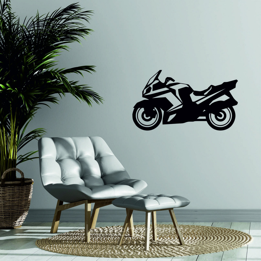 Декоративное настенное Панно «Мотоцыкл» Декор на стену 110*63 см, Черный Киев - изображение 1