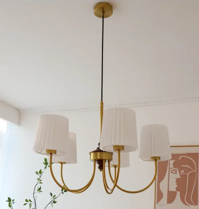 Світлодіодна люстра Симфонія 5023 (Золота) на 5 плафонів Київ - фото 3