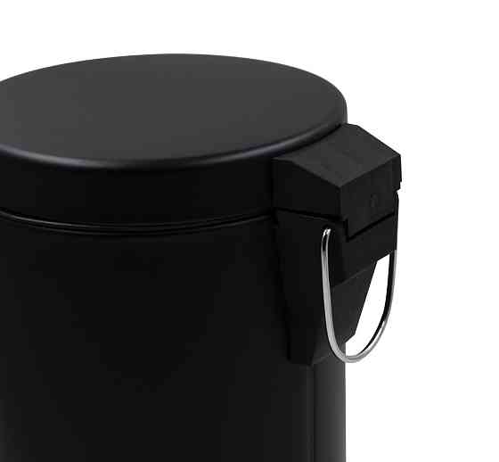 Мусорное ведро круглое Zerix Solo-TC0105 Black 5 л цвет черный нерж. сталь (ZX5898) Черновцы