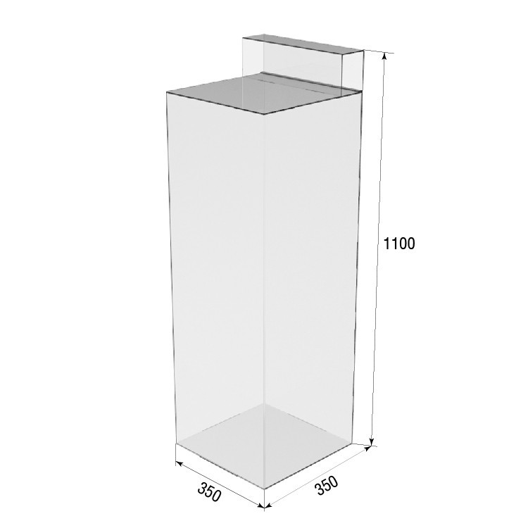 Вітрина EKOSTAR для квітів з подіумом 350х350х1100 Київ - фото 3