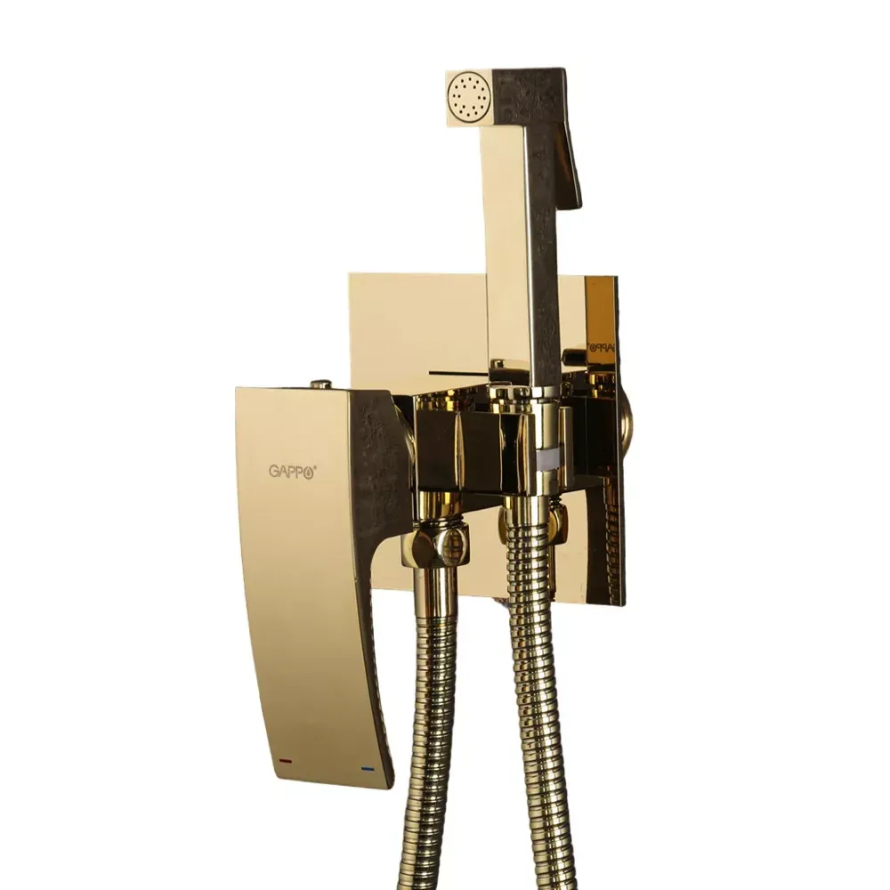 Гігієнічний душ прихованого монтажу GAPPO G7207-3 золото Київ - фото 1