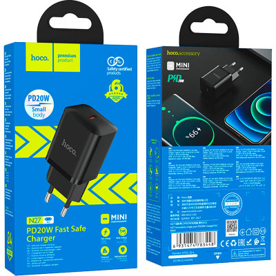 Зарядное устройство HOCO N27 Innovative USB-C PD20W Black (6931474783448) Винница - изображение 5