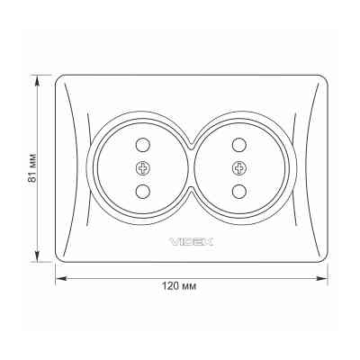 Розетка Videx BINERA 2ая кремова (VF-BNSK2-CR) Вінниця
