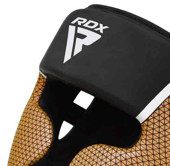 Боксерський шолом RDX T17 Aura Black Gold XL Каменское