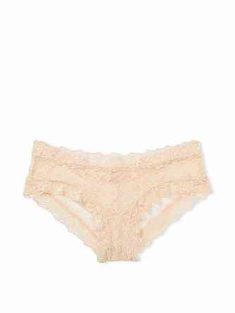 Трусики чікі мереживні Victoria's Secret  Posey Lace Cheeky Panty XL Бежевий (26826091) Київ