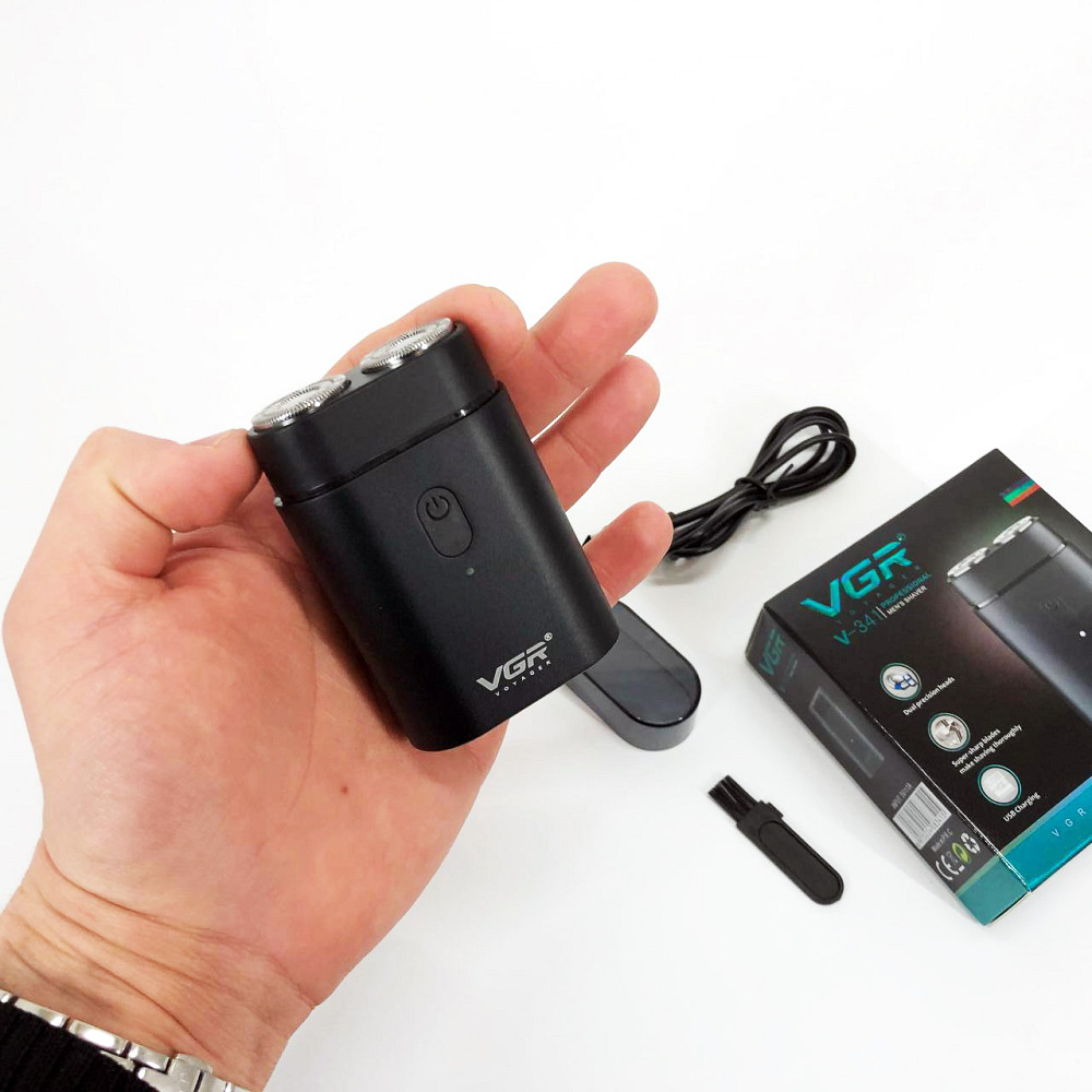 Электробритва для густой бороды VGR V-341, Электрическая бритва для стрижки с влагозащитой JM-79 Львов - изображение 3