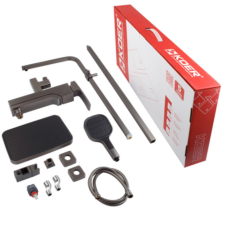 Душова колона зі змішувачем KOER KB-56037-07 3 функції (Колір графіт) (KR6002)   ( 25079 ) Харків - фото 10