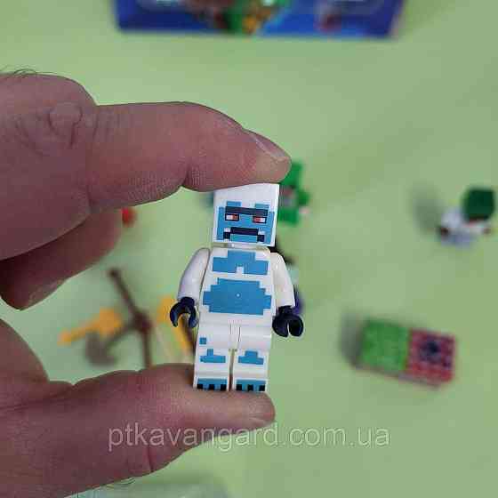 Набір фігурок Minecraft 6 шт з магнітними блоками та ніжками фігурок, зброя 4025 Хмельницький