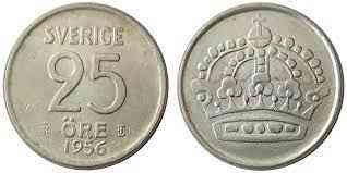 Швеція 25 ере 1956 рік (срібло) Полтава