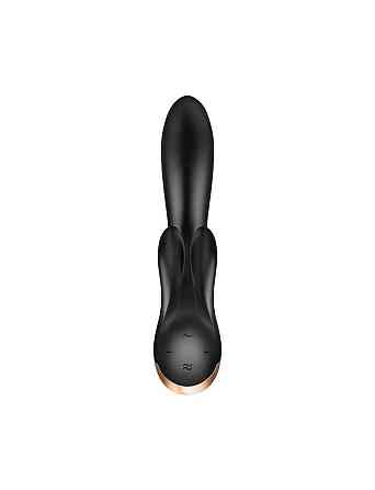 Смарт вібратор-кролик із подвійним відростком Satisfyer Double Flex Black Sex Aura Київ
