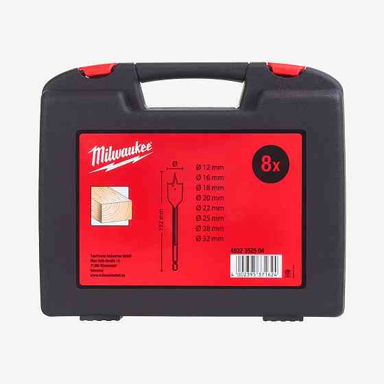 Набор сверл по дереву перьевых MILWAUKEE, (8шт) Одесса