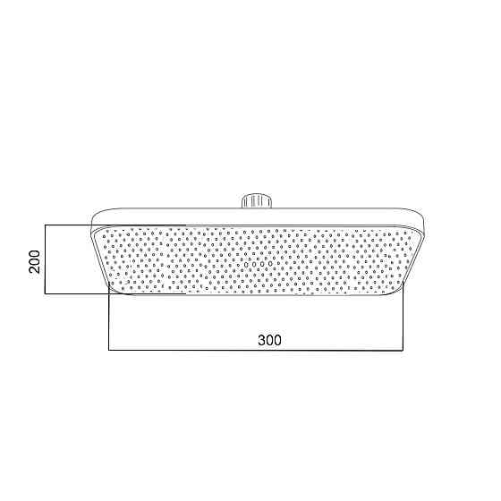 Лійка для верхнього душу Qtap Hlavova 300x200 мм прямокутна QTHLA107BLM45783 Black Matt Київ