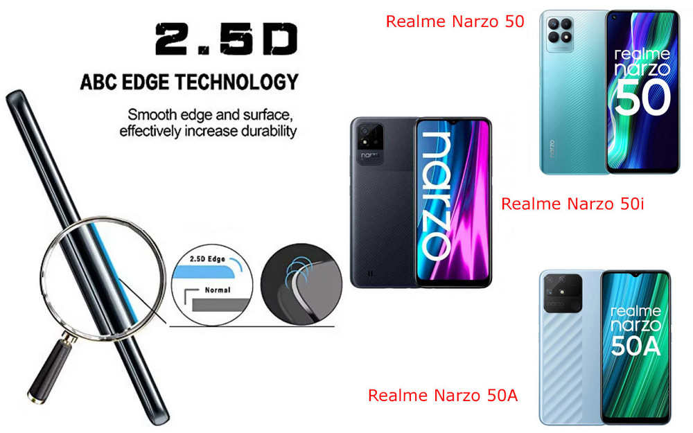 Захисне скло ArmorGlass для Realme Narzo 50, Narzo 50i, Narzo 50A – стійке до подряпин та ударів Київ - фото 2